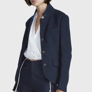 Rag & Bone Slade Tweed Blazer, Navy Size 8